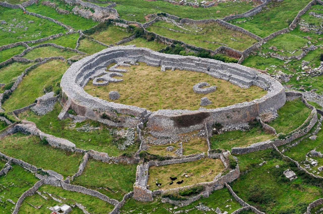 Ancient Stone Fort on a hill on Inis Meán Middle Island